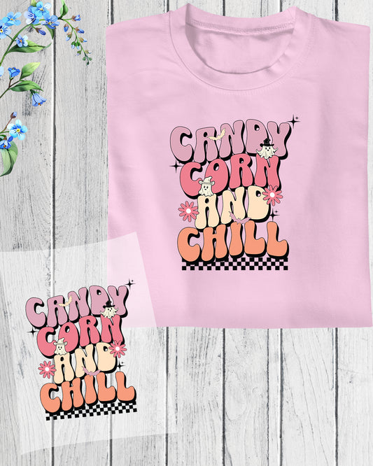 Candy Corn and Chill DTF Transfer Film