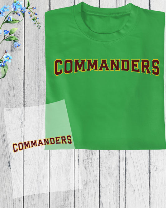Commanders DTF Transfer Ready to Press