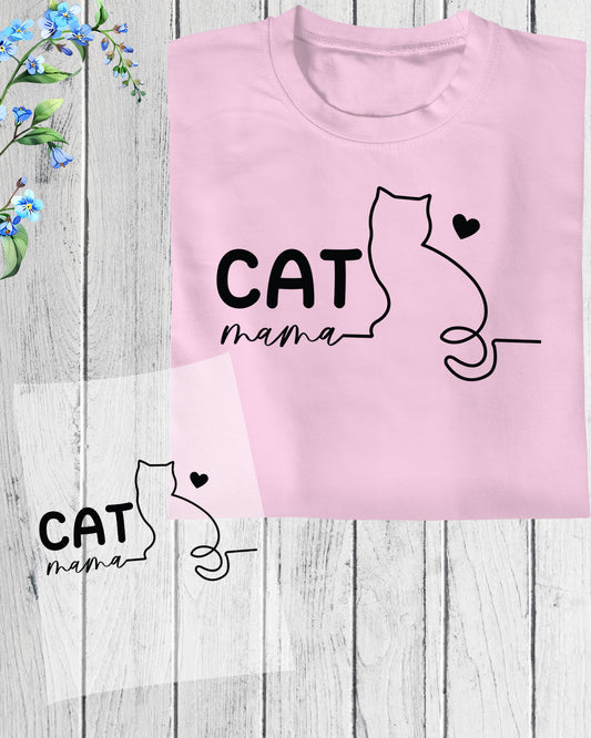 Cat Mama Heat Transfer for Shirts