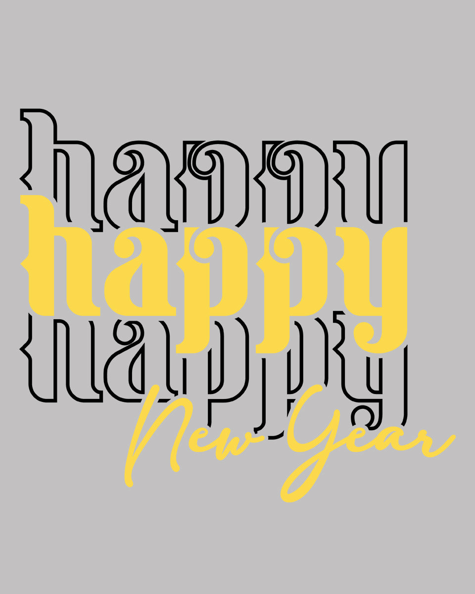 Happy New Year DTF Transfer Film