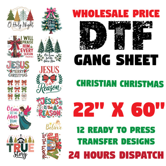 Christian Christmas Gang Sheet