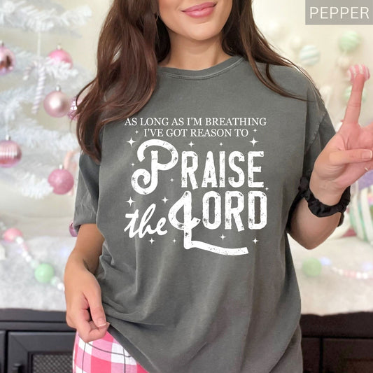 Christian Comfort Colors® Shirt Praise The Lord Religious Apparel Faith Shirt for Women Men Brandon Lake Elevation Worship Tees