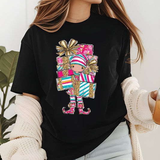 Christmas Character Glitter DTF Transfer