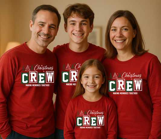 Christmas Crew Family Matching T Shirts