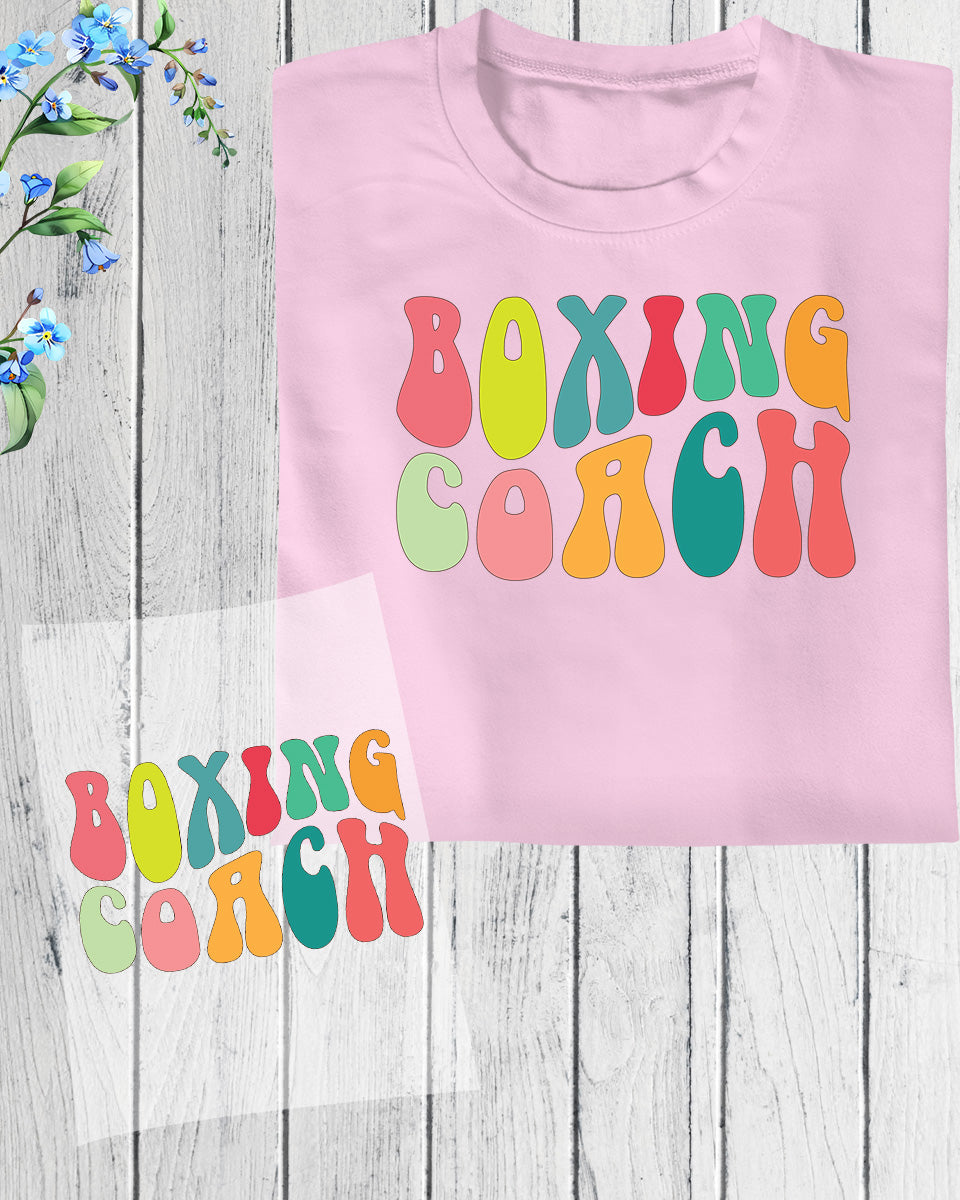 Boxing Coach Groovy DTF Transfer Film