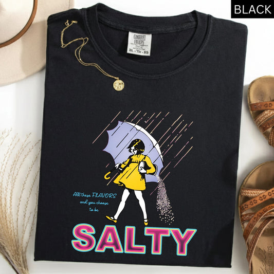 Comfort Colors® Girl Parody T Shirt Stay Salty Funny Graphic Tees Retro Sarcastic Womens Statement Gift Shirts For Birthday