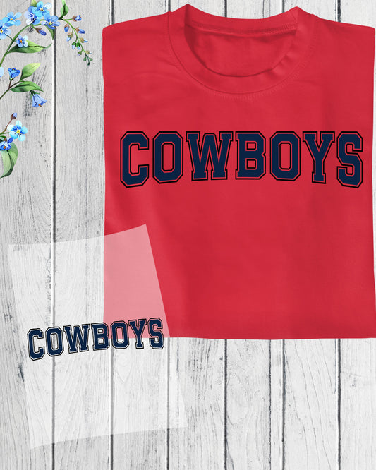 Cowboys DTF Heat Transfer Ready to Press