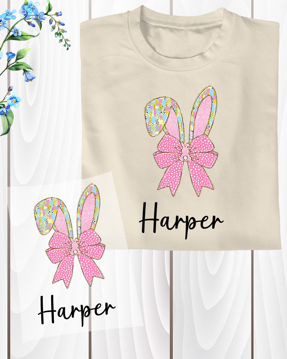 Custom Easter Bunny Girls DTF Sheet