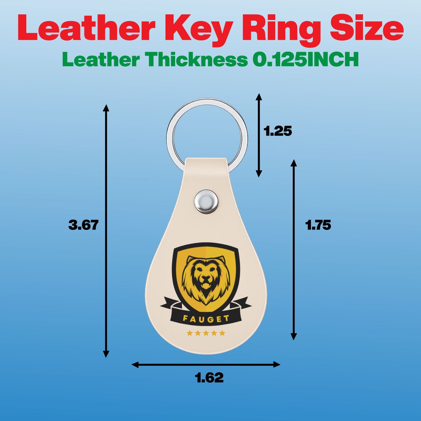 Custom Leather Key Ring Fob Kit
