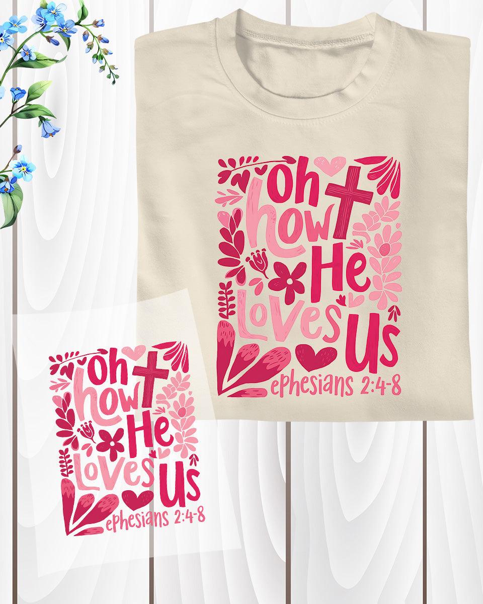 Boho Christian Love Bible verse DTF Transfer