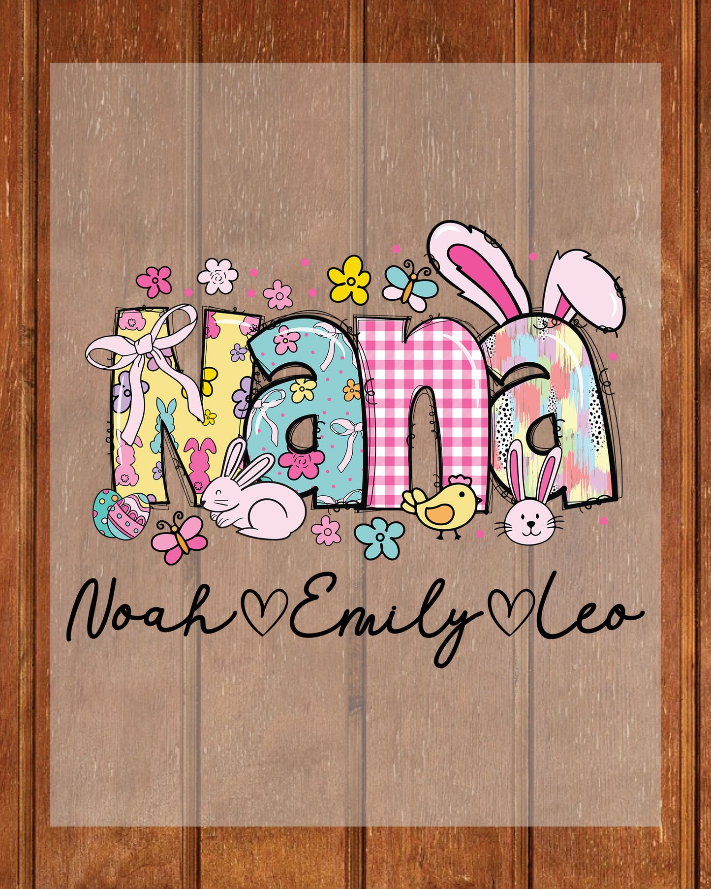 Custom Nana DTF Transfer With Child Name