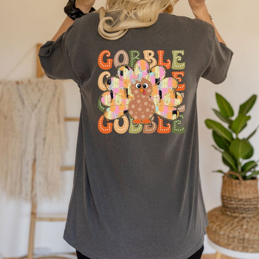 Cute Gobble Glitter DTF Transfer