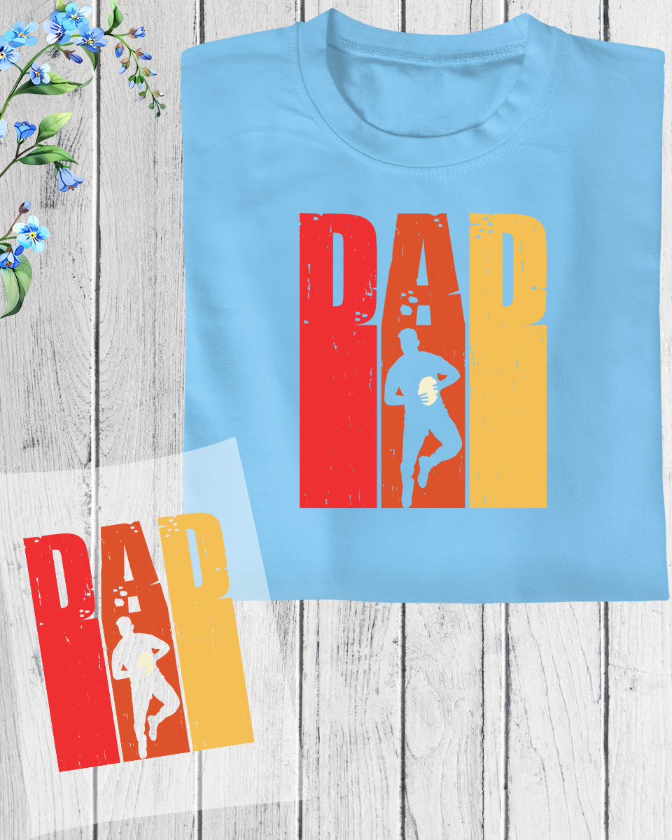 Rugby Dad DTF Transfer Film