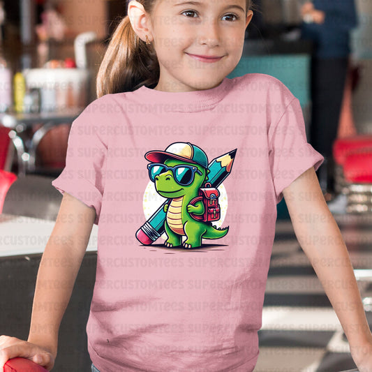 Dinosaur Back to School DTF Transfer Ready to Press