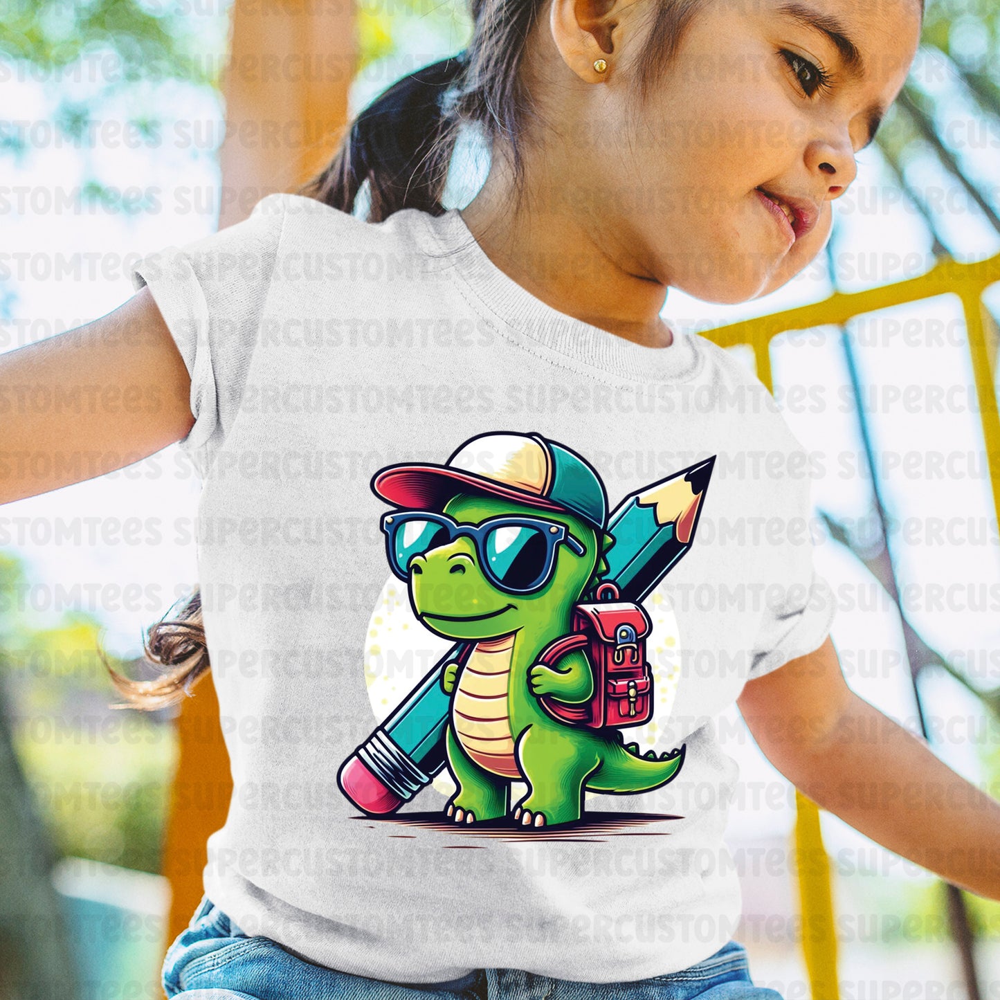 Dinosaur Back to School DTF Transfer Ready to Press