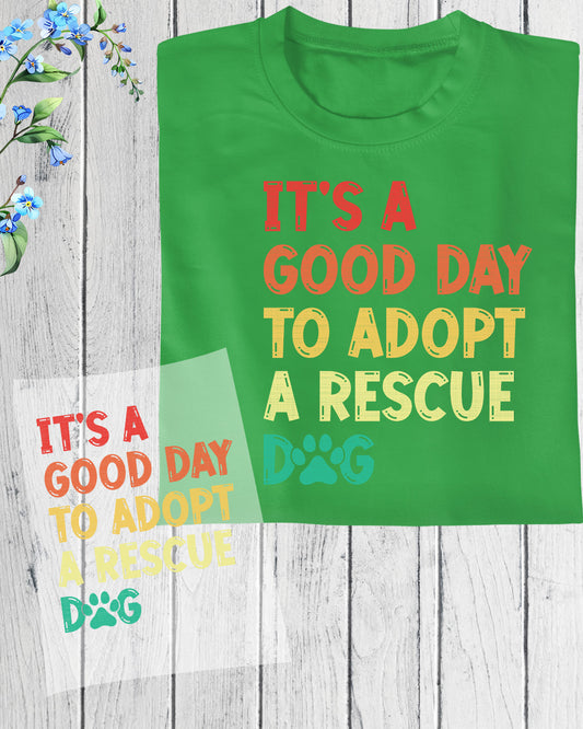 Dog Rescue DTF Transfer Ready to Press