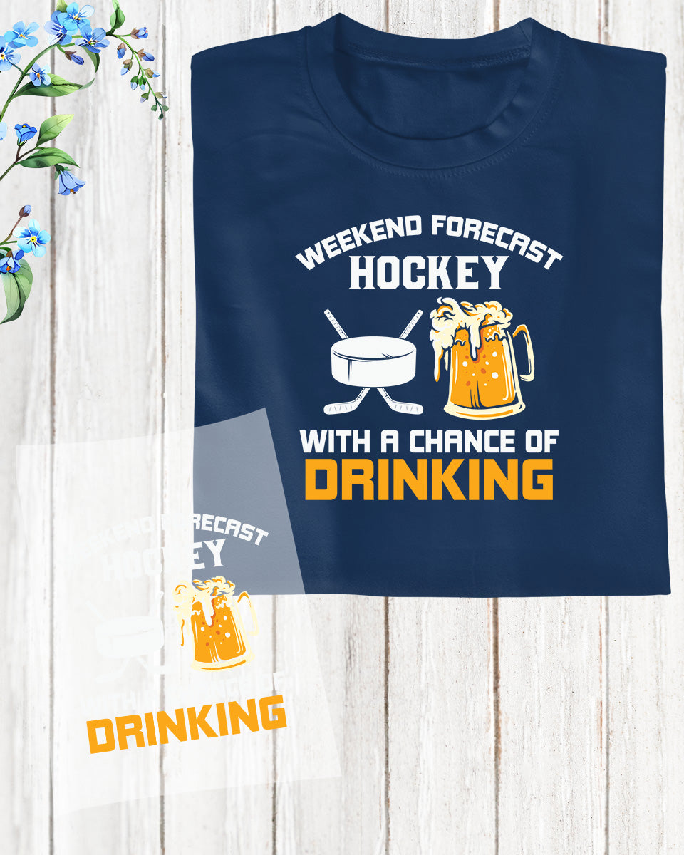 Ice Hockey and Drinking DTF Transfer Film