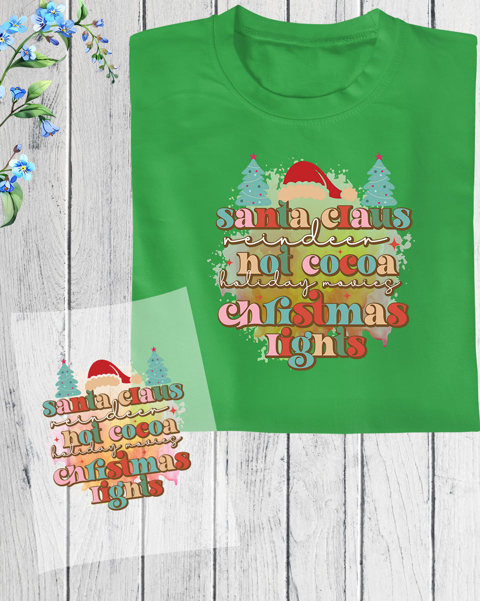 Christmas Lights DTF Transfer Film