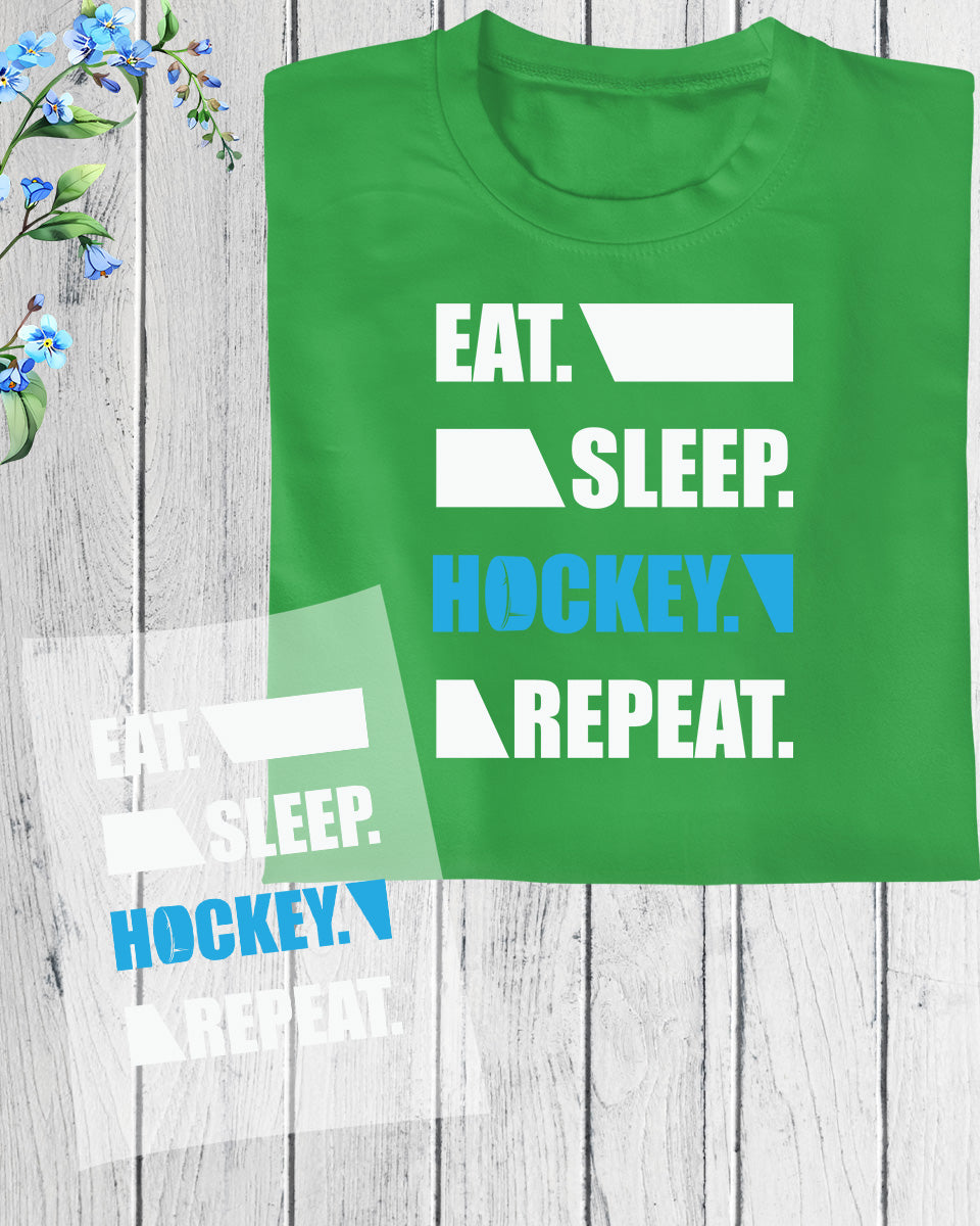 Eat Sleep Ice Hockey Gift DTF Transfer Film