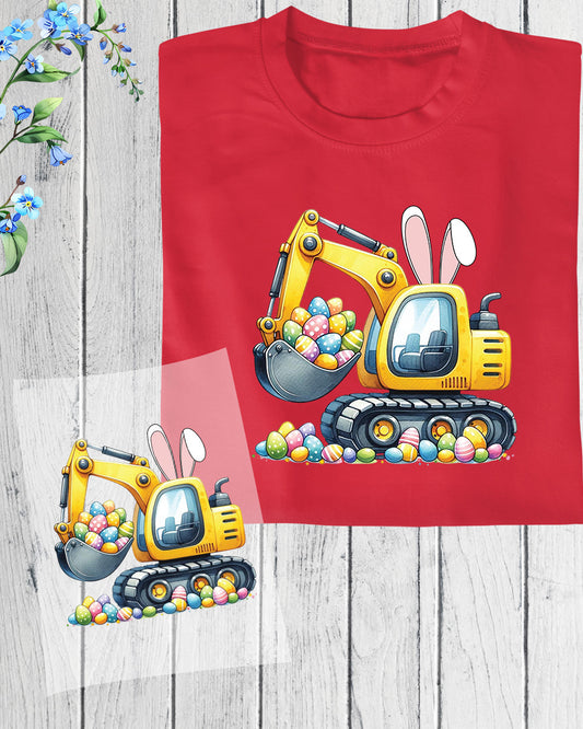 Easter Kids Truck DTF Transfer Ready To Press