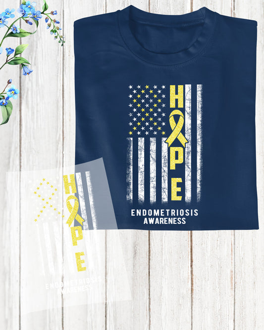 Endometriosis Awareness DTF Transfer Ready to Press