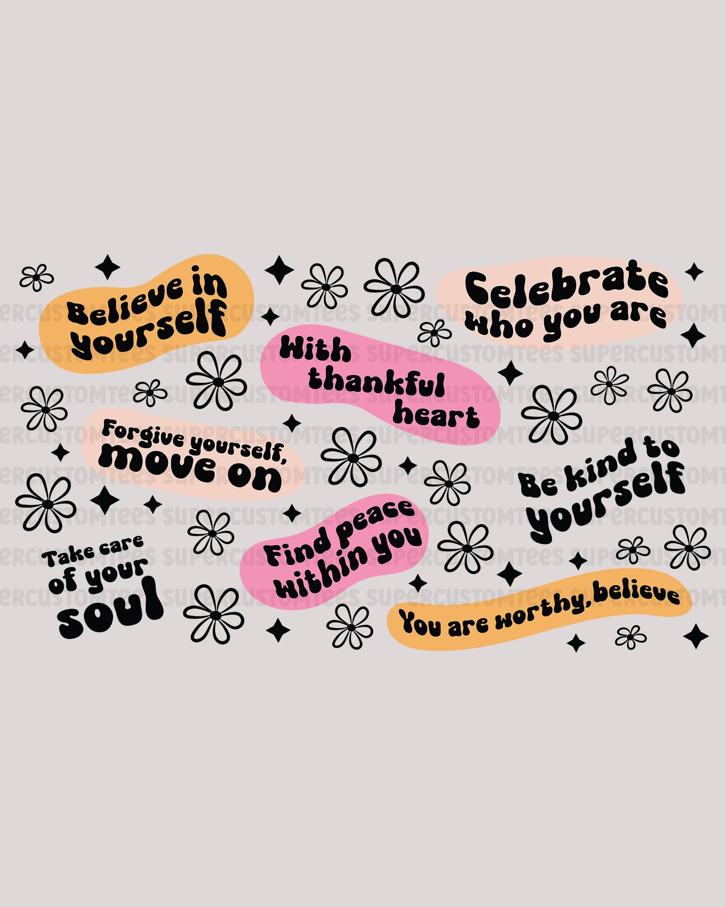 Faith Based Christian Libbey Glass Cup UV DTF Wrap Sticker