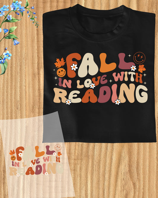 Fall in Love with Reading Autumn Season DTF Transfer Ready to Press
