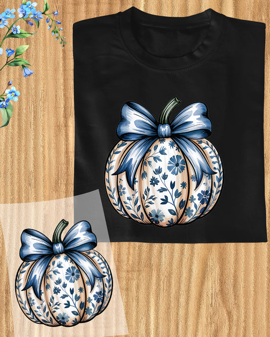 Fall Pumpkin Floral Pumpkin DTF Transfer