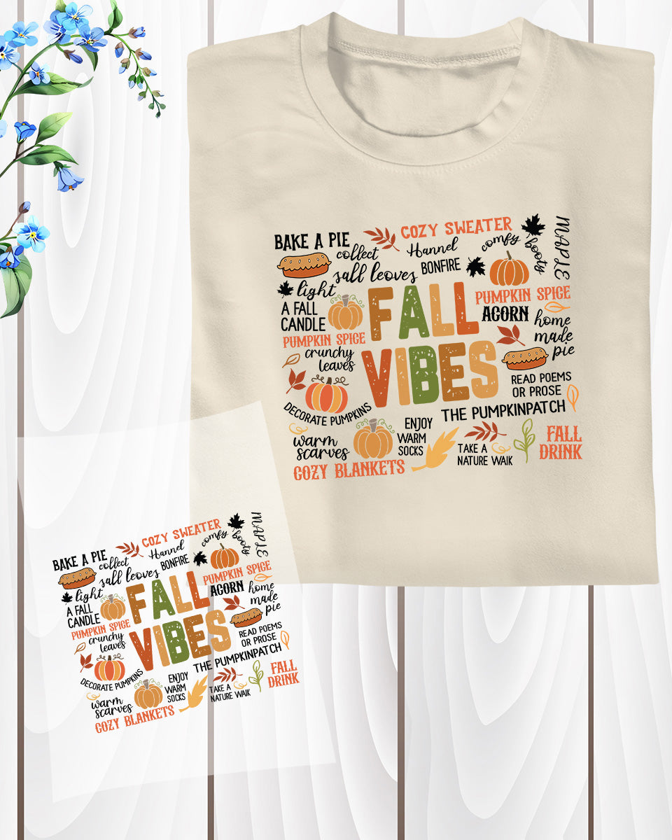 Retro Fall Vibes DTF Transfer Film