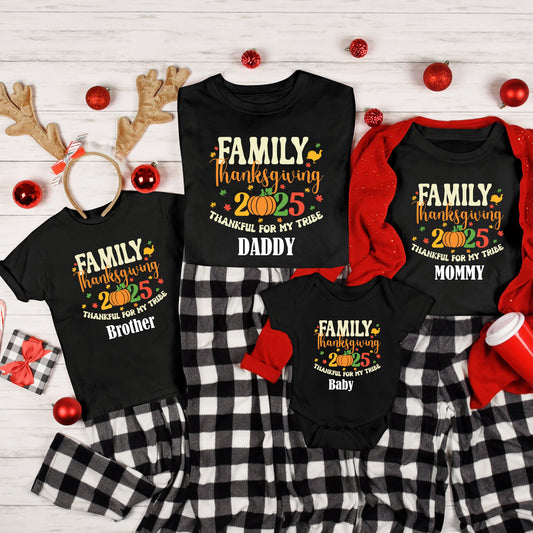 Family Thanksgiving 2025 DTF Transfer Ready to Press