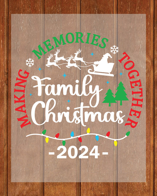 Making Memories Together Family Christmas DTF Transfer Sheets
