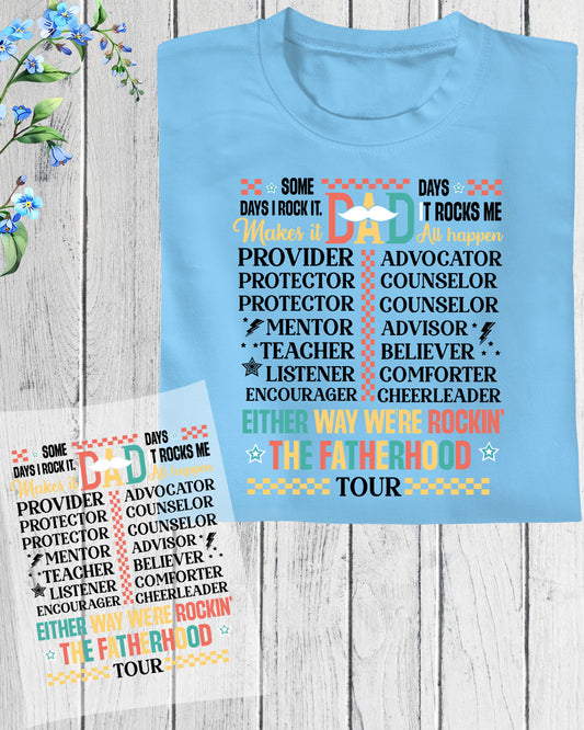 Fatherhood Tour DTF Transfer