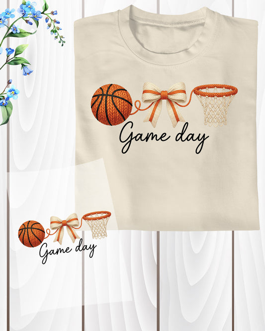 Faux Yarn Basketball DTF Transfer
