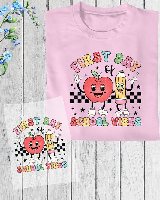 First Day of School Back to School DTF Transfer