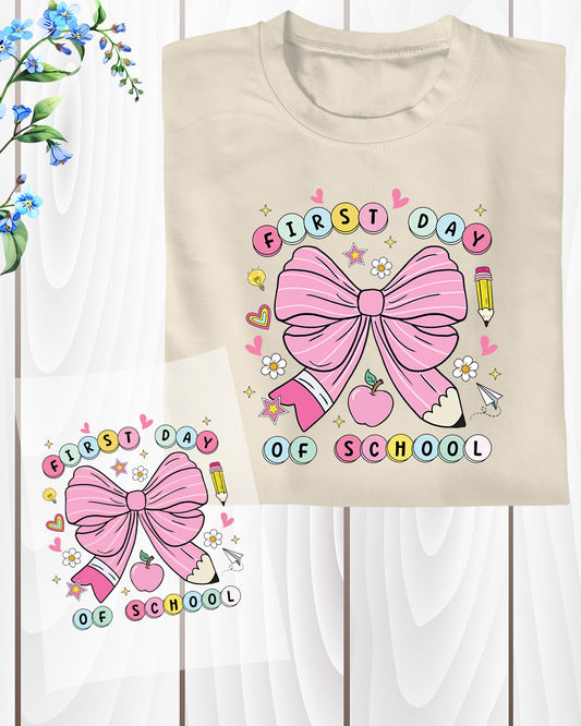 First Day of School Heat Transfer ready to Press