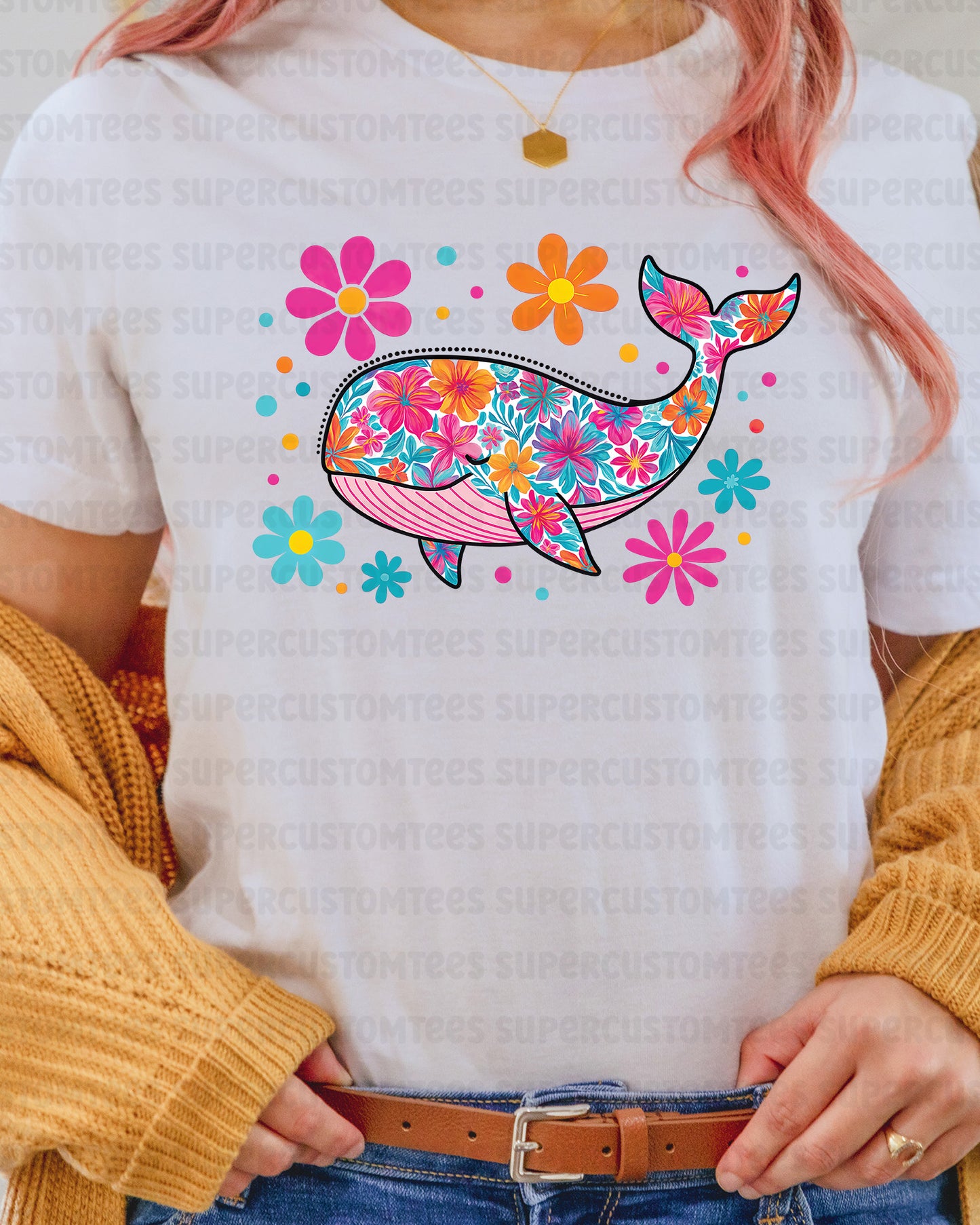 Floral America Heat Transfer for Shirts
