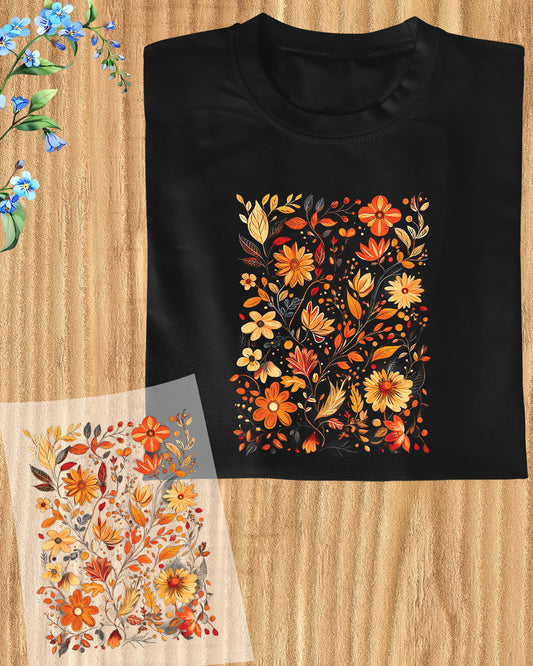 Floral Fall Flowers Cottagecore DTF Transfer