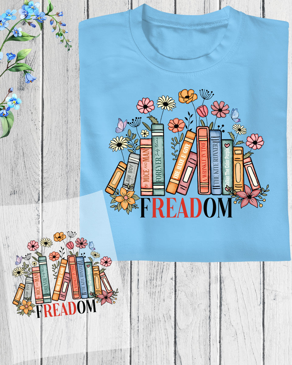 Freadom Book Lover Aesthetic Heat Transfer