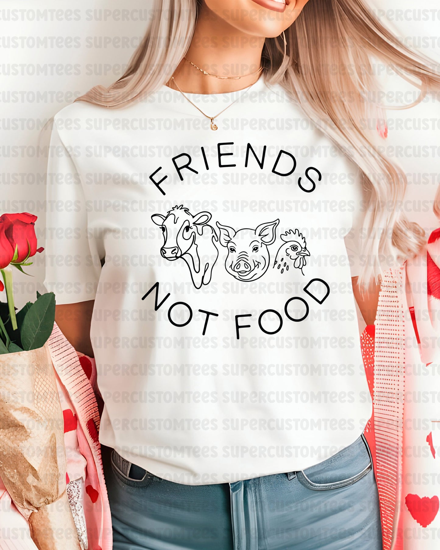 Friends Not Food DTF Transfer Ready to Press