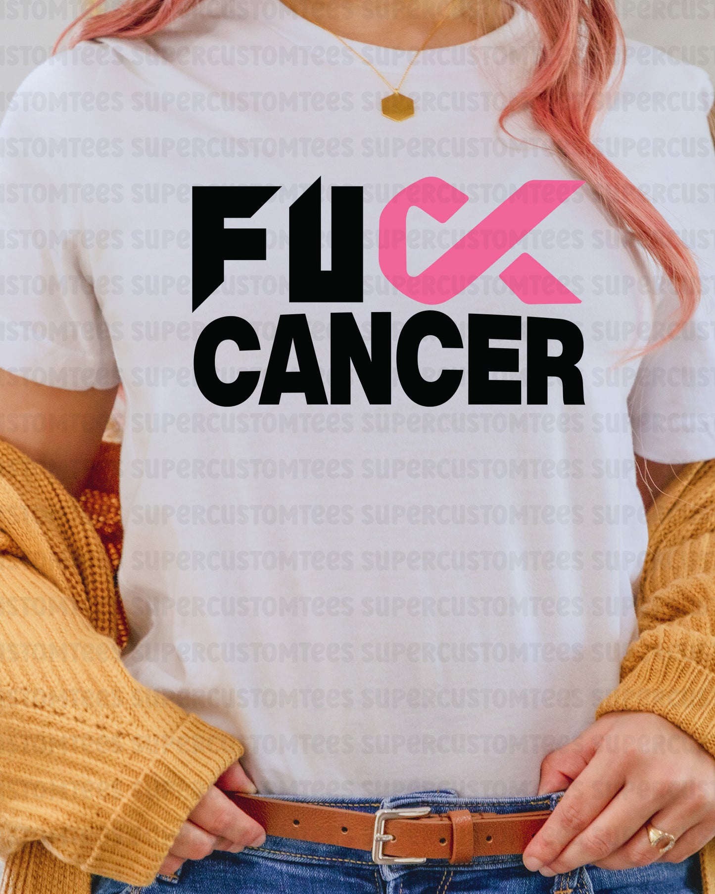 Fuck Cancer Awareness DTF Transfer