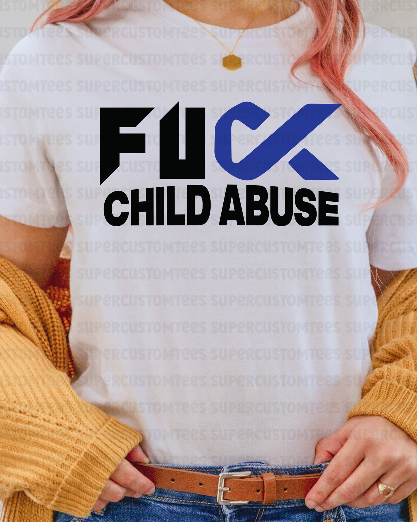 Fuck Child Abuse Awareness DTF Transfer