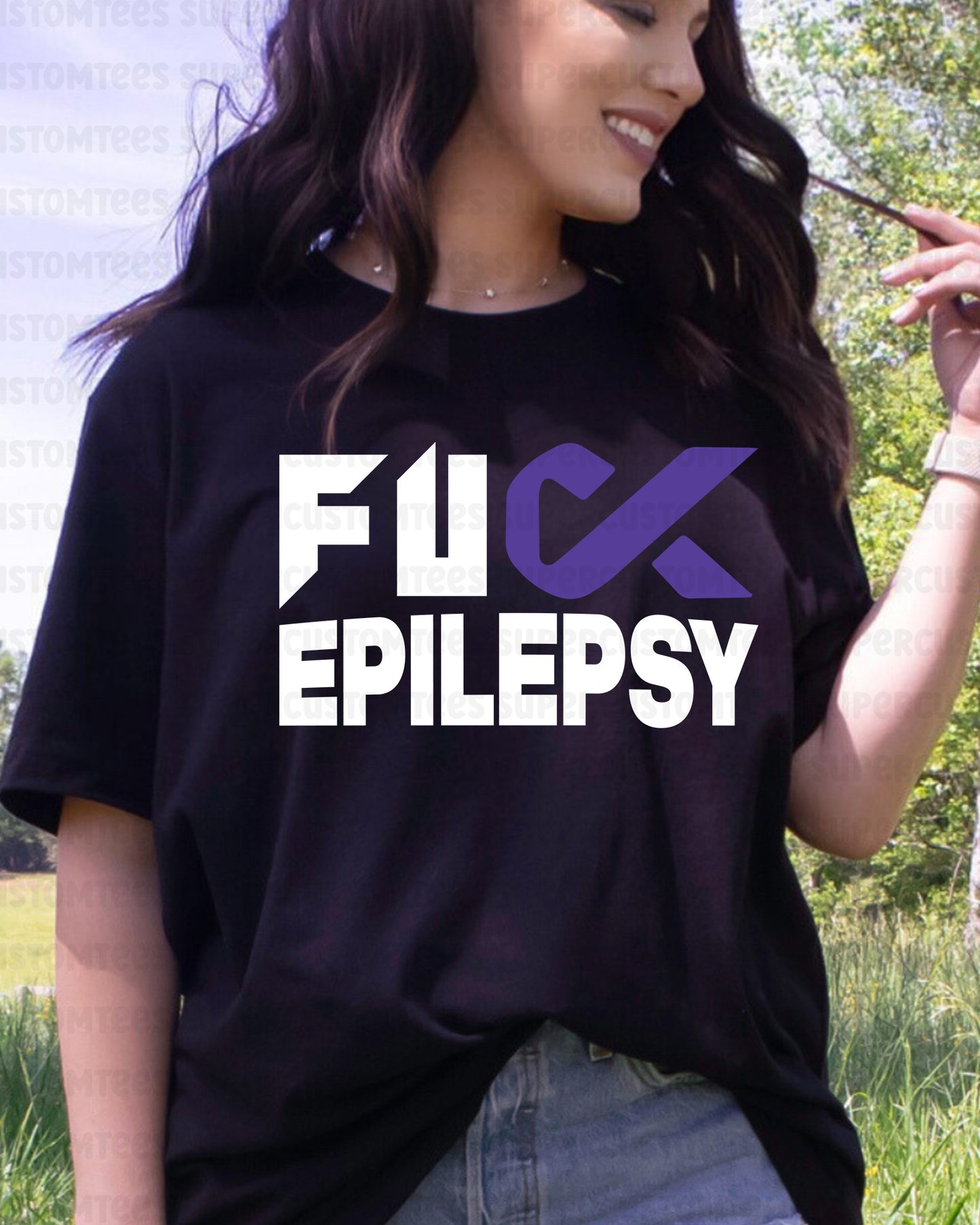 Fuck Epilepsy Awareness DTF Transfer