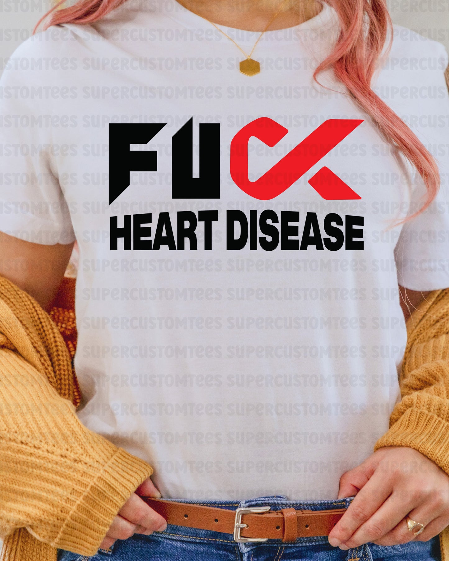 Fuck Heart Disease Awareness DTF Transfer