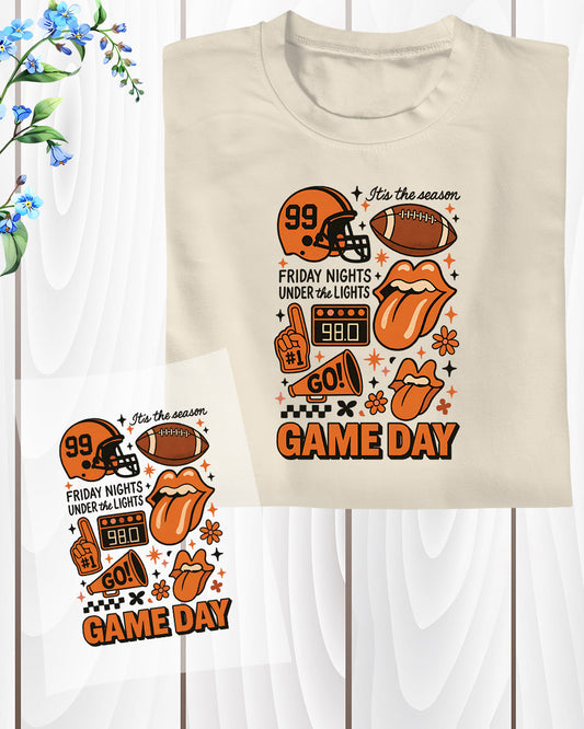 Game Day Friday Night Lights Football DTF Transfer