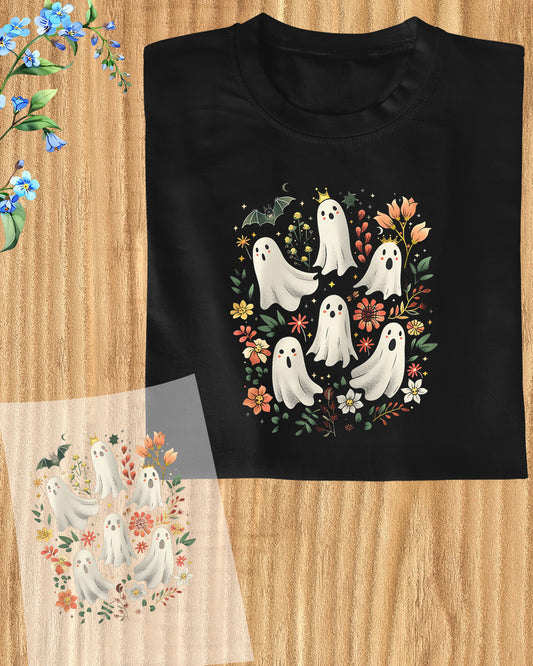 Ghost Spooky Season Pumpkin Halloween DTF Transfer