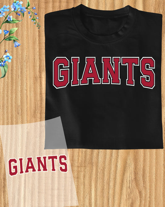 Giants DTF Heat Transfer Ready to Press