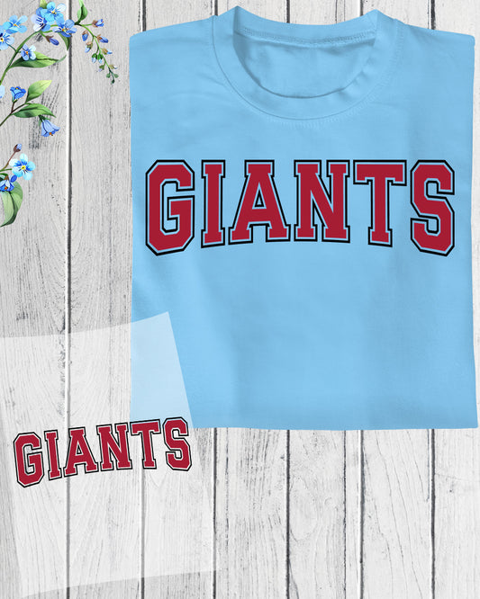 Giants DTF Transfer Ready to Press