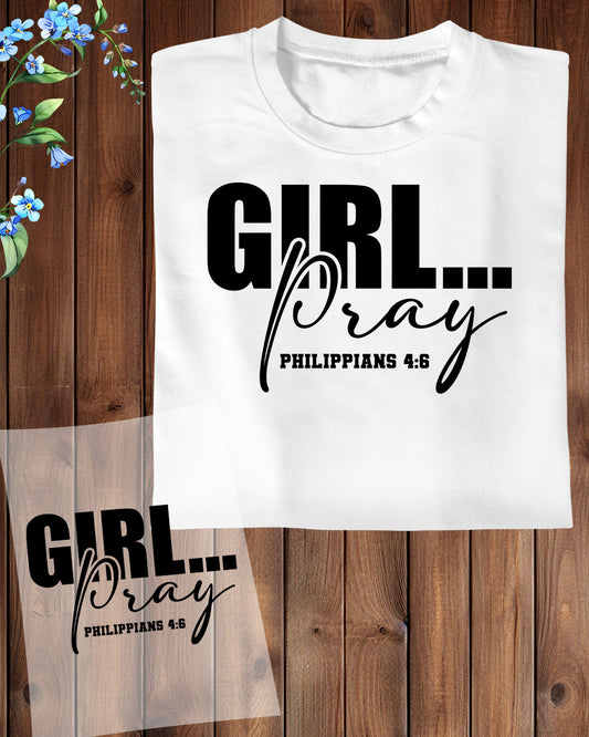 Girl Pray DTF Transfer Heat Transfer
