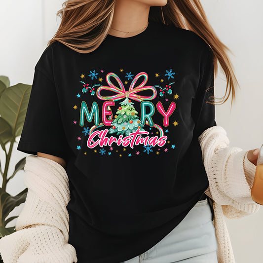 Girly Christmas Glitter DTF Transfer