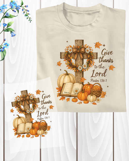 Give Thanks to the Lord-Christian Fall Heat Transfer